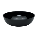 Cambro Camwear Round Ribbed Bowls, 18in, Black, Set Of 4 Bowls