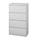 WorkPro 30inW x 18-5/8inD Lateral 4-Drawer File Cabinet, Light Gray