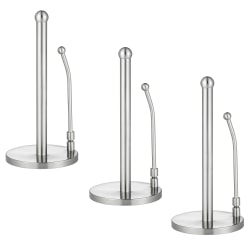 Alpine Stainless Steel Paper Towel Holders, 14in x 6-3/4in x 6-3/4in, Pack Of 3 Holders