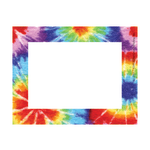 Barker Creek Self-Adhesive Name Badge Labels, 3 1/2in x 2 3/4in, Tie-Dye, Pack Of 45