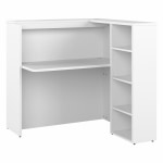 Bush Business Furniture Studio C 48inW Reception Computer Desk With Shelves, White, Standard Delivery