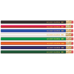 Musgrave Pencil Co. Inc. Wood Case Hex Pencils, Medium Point, No. 2, Assorted Colors, 12 Pencils Per Pack, Set Of 12 Packs