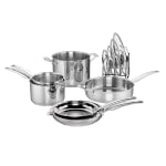 Cuisinart Smartnest 11-Piece Stainless Steel Cookware Set, Silver