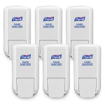 Purell CS2 Push-Style Hand Sanitizer Dispensers, White, Case Of 6 Dispensers