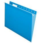 Pendaflex Premium Reinforced Color Hanging File Folders, Letter Size, Blue, Pack Of 25 Folders