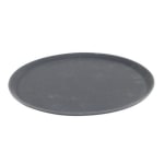 Carlisle Griptite 2 Round Serving Tray, 14in, Black