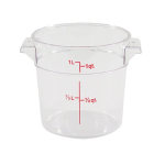 Cambro Camwear Food Storage Container, 1 Qt, Clear