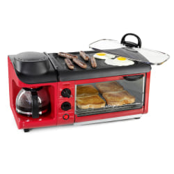 Nostalgia Electrics Retro 3-in-1 Family-Size Breakfast Station, Retro Red