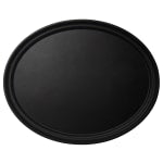 Cambro Camtread Oval Serving Trays, 29inW, Black, Pack Of 6 Trays