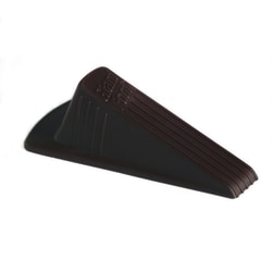 SKILCRAFT Wedge-Style Doorstop, 1-1/4inH x 1-1/4inW x 4-3/4inD, Brown