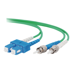 C2G 1m SC-ST 9/125 Duplex Single Mode OS2 Fiber Cable - Green - 3ft - Patch cable - ST single-mode (M) to SC single-mode (M) - 1 m - fiber optic - duplex - 9 / 125 micron - OS2 - green