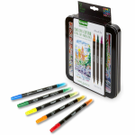 Crayola Brush & Detail Dual Tip Markers - Ultra Fine Marker Point - Brush Marker Point Style - 16 / Set