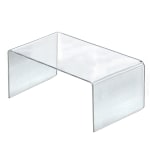 Azar Displays Riser Displays, 6inH x 12inW x 7 3/4inD, Clear, Pack Of 4