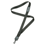 SKILCRAFT Deluxe Lanyard With Swivel Hook, 36in, Black, Pack Of 12 (AbilityOne 8455-01-613-0197)