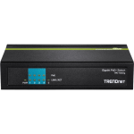 TRENDnet 5-Port Gigabit PoE+ Switch, 31 W PoE Budget, 10 Gbps Switching Capacity, Data & Power Through Ethernet To PoE Access Points And IP Cameras, Full & Half Duplex, Black, TPE-TG50g - 5-port Gigabit PoE+ Switch