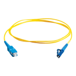 C2G 3m LC-SC 9/125 Simplex Single Mode OS2 Fiber Cable - Plenum CMP-Rated - Yellow - 10ft - Patch cable - LC single-mode (M) to SC single-mode (M) - 3 m - fiber optic - simplex - 9 / 125 micron - OS2 - plenum - yellow