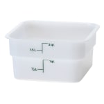 Cambro Poly CamSquare Food Storage Containers, 2 Qt, White, Pack Of 6 Containers