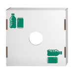 Bankers Box Waste And Recycling Bin Lids, Bottles/Cans, 18 1/4in x 18 1/4in x 6in, 60% Recycled, White/Green, Pack Of 10