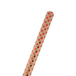 JAM Paper Wrapping Paper, Polka Dot, 25 Sq Ft, Kraft Brown & Red