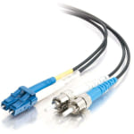 C2G-1m LC-ST 9/125 OS1 Duplex Singlemode PVC Fiber Optic Cable - Black - 1m LC-ST 9/125 Duplex Single Mode OS2 Fiber Cable TAA - Black - 3ft