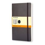 Moleskine Classic Soft Cover Notebook, 3-1/2in x 5-1/2in, Ruled, 192 Pages, Black