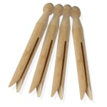 Honey-Can-Do Round Wooden Clothespins, 4 3/8inH x 1/2inW x 1/2inD, Natural, Pack Of 100