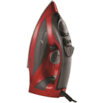 Brentwood MPI-90R Steam Iron with Auto Shut-Off, Red - Automatic Shut Off - Stainless Steel Sole Plate - 1200 W - Red