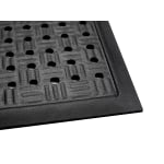 M+A Matting Cushion Station With Holes, 2ft x 3 3/16ft, Black