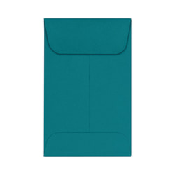 LUX Coin Envelopes, #1, Gummed Seal, Teal, Pack Of 1,000