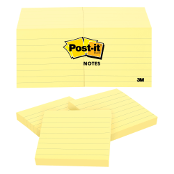 Post-it Super Sticky Pop-up Lined Notes Refills, 4in x 4in, Neon Pink, Pack of 5