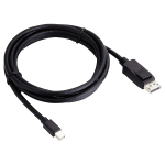 Viewsonic Male-to-Male Mini-Displayport-to-Displayport Cable, 6ft, Black