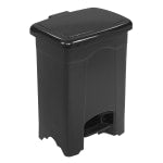 Safco 4-Gallon Step-On Trash Receptacle, 4 Gallons, Black