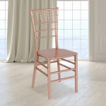 Flash Furniture HERCULES Series Resin Stackable Chiavari Chair, Rose Gold