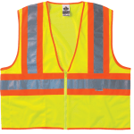 Ergodyne GloWear Safety Vest, Type R Class 2, L/XL, 2-Tone Lime, 8230Z