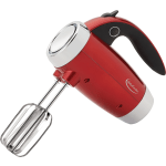 Betty Crocker 7-Speed Power Up Hand Mixer With Stand, Red