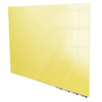 Ghent Aria Low Profile Magnetic Dry-Erase Whiteboard, Glass, 48in x 120in, Yellow