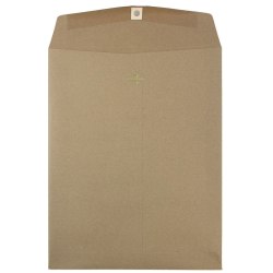 JAM Paper Open-End 10in x 13in Manila Catalog Envelopes, Gummed Closure, Brown Kraft Paper Bag, Pack Of 25