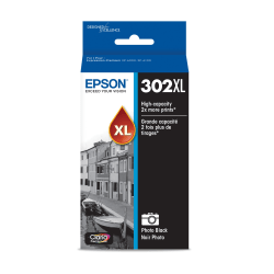 Epson 302XL Claria Premium High-Yield Photo Black Ink Cartridge, T302XL120-S