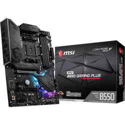 MSI MPG B550 GAMING PLUS Desktop Motherboard - AMD B550 Chipset - Socket AM4 - ATX - 128 GB DDR4 SDRAM Maximum RAM - DIMM, UDIMM - 4 x Memory Slots - Gigabit Ethernet - HDMI - DisplayPort - 6 x SATA Interfaces