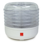 Ronco 5-Tray Electric Food Dehydrator, 12-15/16inH x 10-11/16inW x 12-3/4inD, White