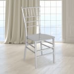 Flash Furniture HERCULES Series Resin Stackable Chiavari Chair, Silver