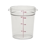 Cambro Camwear 4-Quart Round Storage Containers, Clear, Set Of 12 Containers