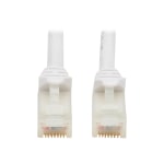 Tripp Lite Safe-IT Cat6a Ethernet Cable Antibacterial Snagless 10G MM 25ft  - 10 Gbit/s - Gold Plated Contact - CMX - 24 AWG - White