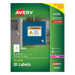 Avery Durable ID Labels With TrueBlock Technology, 61532, 5in x 3 1/2in, White, Pack Of 200