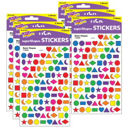 Trend superShapes Stickers, Animal Stars, 408 Stickers Per Pack, Set Of 3 Packs