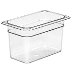 Cambro Camwear GN 1/4 Size 6in Food Pans, 6inH x 6-3/8inW x 10-1/2inD, Clear, Set Of 6 Pans