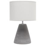 Simple Designs Pinnacle Concrete Table Lamp, 14-1/4inH, Gray Shade/Gray Base