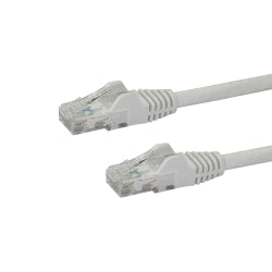 StarTech.com 100ft CAT6 Ethernet Cable - White Snagless Gigabit CAT 6 Wire - 100ft White CAT6 up to 160ft - 650MHz Snagless UTP RJ45 patch/network cord