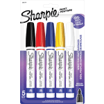 Sharpie Paint Markers, Medium Point, Assorted Colors, Pack Of 5 Markers