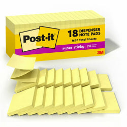 Business Source Yellow Adhesive Notes - 1 7/8in x 1 3/8in - Rectangle - Unruled - Yellow - Self-adhesive, Removable - 12 / Pack - Recycled